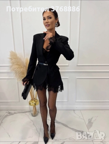 Комплект- сако и  къси панталонки с дантела