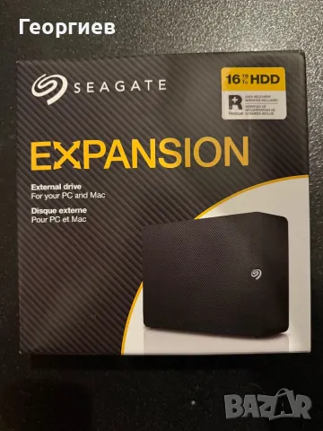 Външен хард диск Seagate Expansion, 16TB, 3.5", USB 3.0, Черен