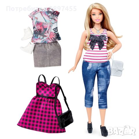 Barbie Fashionistas Doll #37 Everyday Chic Doll & Fashions Curvy , снимка 4 - Кукли - 45624506