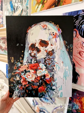 😱❤️💙 Булката т-РУП !💙❤️😱 Рисувана Картина 40х50