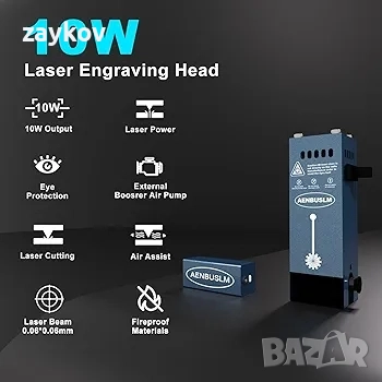 AENBUSLM 80W лазерен модул с държач за въздух за лазерен резач и лазерен гравьор, снимка 5 - Измервателни инструменти - 51799079