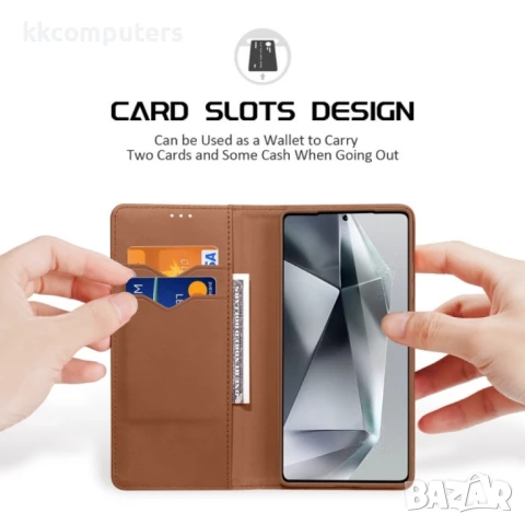 Samsung Galaxy S25 Ultra DUX DUCIS Wallet/ PU + TPU Кожен Калъф и Протектор, снимка 4 - Калъфи, кейсове - 51426852