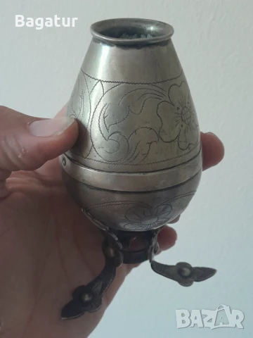 Стар,винтидж,гравиран съд,мате,на гаучосите,Рядък, снимка 13 - Антикварни и старинни предмети - 50830110