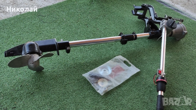 Приставка за лодка за двигател от тример/косачка с витло, снимка 4 - Воден транспорт - 54030025