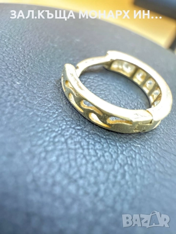 Златна обеца/обецата е една /585/, снимка 5 - Обеци - 51840044