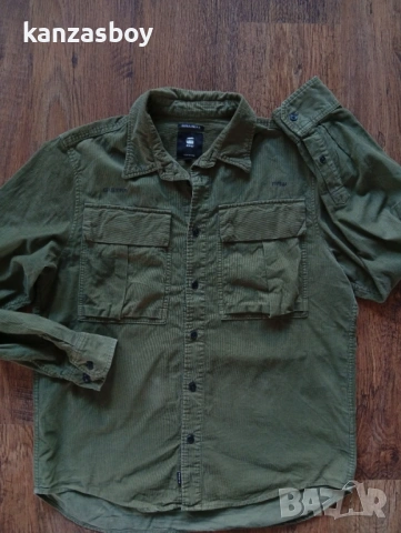 g-star submarine regular shirt - мъжка джинсова риза ХЛ, снимка 4 - Ризи - 53621753