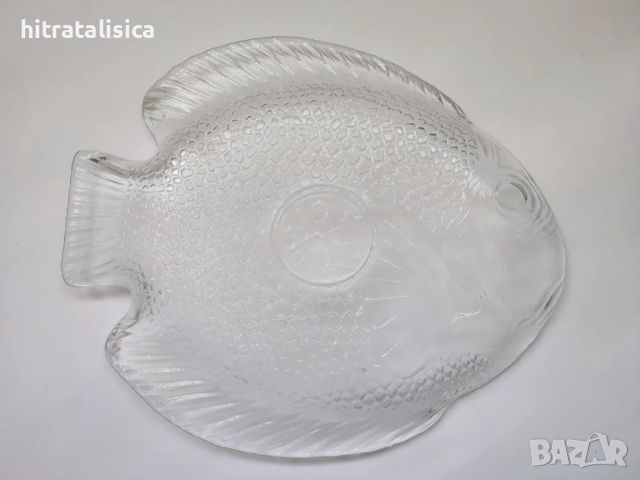 Стъклена чиния Риба, снимка 3 - Чинии - 45935840