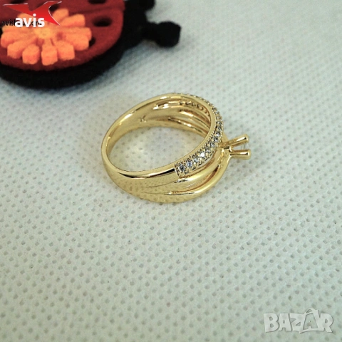 Пръстен с 14К златно покритие 224875, снимка 3 - Пръстени - 54202947