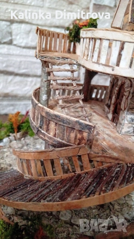 Къща с цветя на три нива-ръчна изработка., снимка 6 - Декорация за дома - 53055284