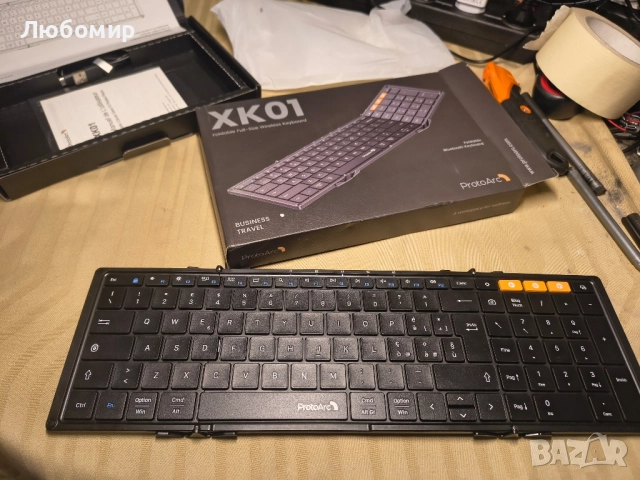 ProtoArc XK01 Сгъваема Bluetooth клавиатура с цифров блок - Преносима безжична сгъваема клавиатура , снимка 4 - Клавиатури и мишки - 51550117