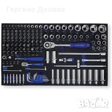 Комплект вложки с тресчотка  BERNER ХЛ 1/4+1/2 151 час, снимка 1 - Гедорета - 47101424