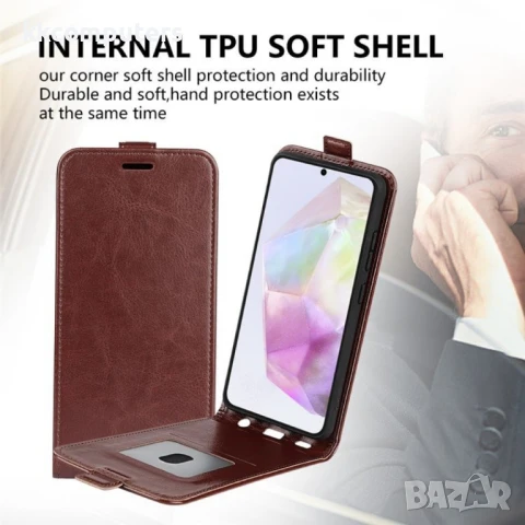 Samsung Galaxy A36 5G / A56 5G Flip3 Кожен Калъф и Скрийн Протектор, снимка 8 - Калъфи, кейсове - 50789854