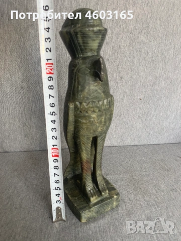 египетска статуя на бога Хор, снимка 2 - Антикварни и старинни предмети - 54174421