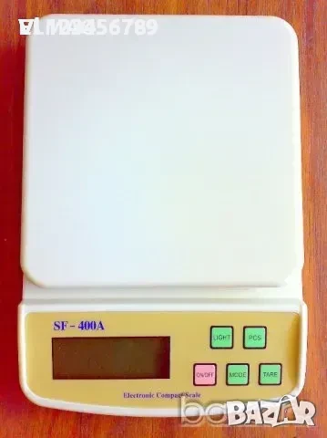 ДОМАКИНСКА ВЕЗНА, КУХНЕНСКО КАНТАРЧЕ ''SF-400A'' 5000g х 1g, снимка 2 - Други стоки за дома - 50759742