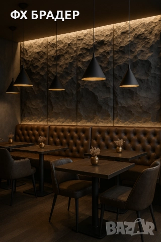 Декоративен полиуретанов панел с имитация на скала – черен, бял и сив цвят | 3D ефект и лесен монтаж, снимка 2 - Облицовки - 52071754