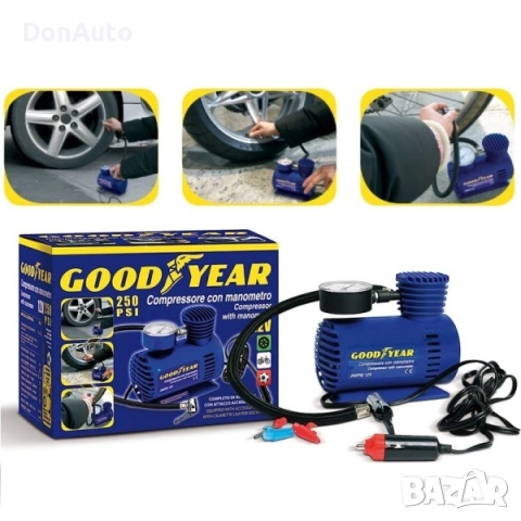 Kомпресор за гуми с манометър, снимка 3 - Аксесоари и консумативи - 52093133