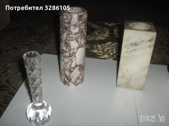мраморна ваза -кръгла, снимка 1 - Вази - 45996769