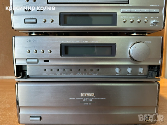 аудио система /дек , cd,предусилвател и стъпало/"Denon  250", снимка 5 - Ресийвъри, усилватели, смесителни пултове - 53258999