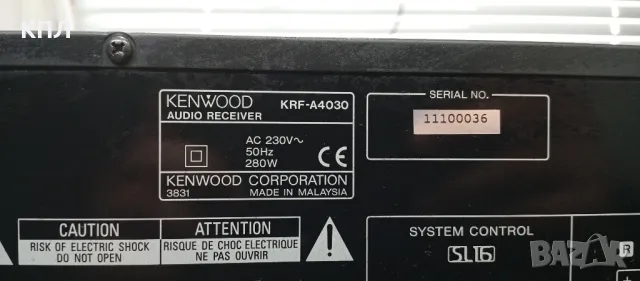 Ресивър KENWOOD KRF-A 4030, снимка 8 - Ресийвъри, усилватели, смесителни пултове - 49313302