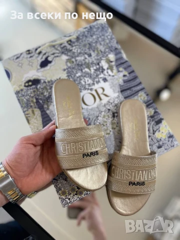 Christian Dior Дамски Ниски Летни Ежедневни Чехли Кристиян Диор - 2 Налични Цвята Код E633, снимка 5 - Чехли - 51001222