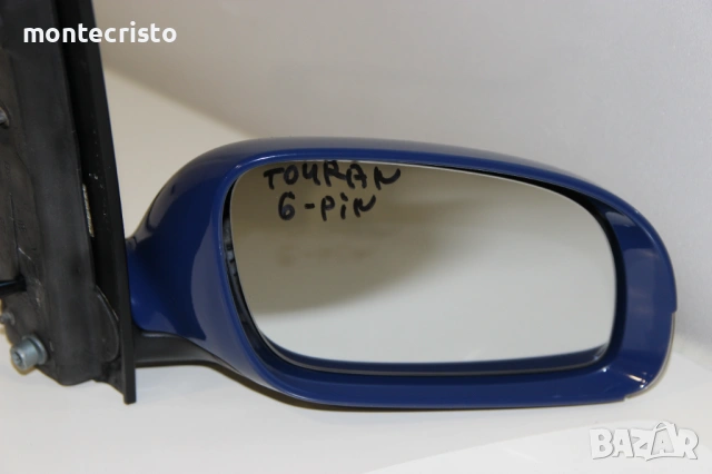 Дясно електрическо огледало VW Touran (2003-2010г.) 6 пина / Тоуран Синьо Син, снимка 3 - Части - 53412518