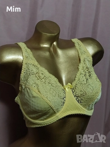 LINGA DORE 85 D  Жълт дантелен сутиен , снимка 3 - Бельо - 53968496