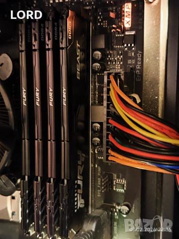 Рам памет 32GB DDR4 3200 Kingston Fury Beast 4 X 8GB, снимка 5 - RAM памет - 53405583