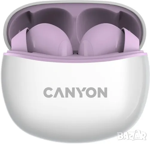 Безжични Слушалки Canyon TWS-5 Bluetooth Стерео Слушалки Лилаво, снимка 3 - Bluetooth слушалки - 48226633