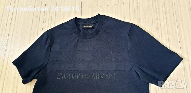 Emporio Armani Cotton Mens Size S ОРИГИНАЛ! Мъжка Тениска!, снимка 7 - Тениски - 53949525