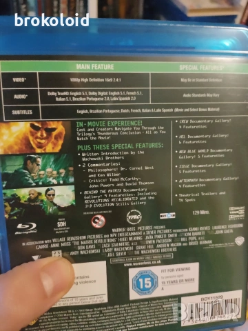 The Matrix Complete Trilogy Blu Ray boxset - състояние като ново, снимка 7 - Blu-Ray филми - 53510369