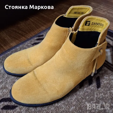 Жълти боти, снимка 7 - Дамски боти - 50313424