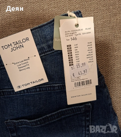 Детски дънки TOM TAILOR, снимка 3 - Детски панталони и дънки - 53213597