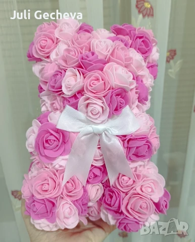Ръчно изработени мечета от рози , снимка 4 - Ръчно изработени сувенири - 51362922