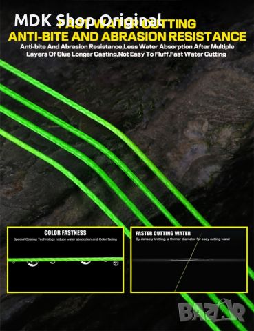 4 нишково/ плетено влакно / 300 м/ 16 мм/ мултиколор/ риболов / спининг , снимка 8 - Макари - 45797955