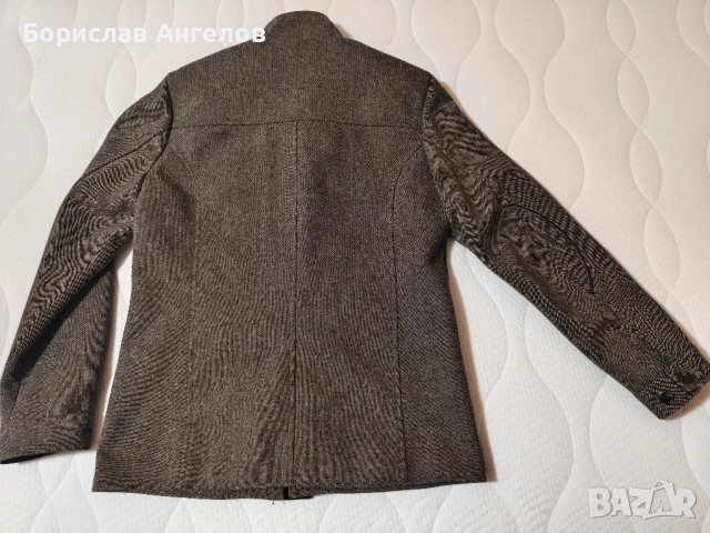 H&M - Мъжко палто с цип и копчета - вталено!!! , снимка 3 - Палта - 52188794
