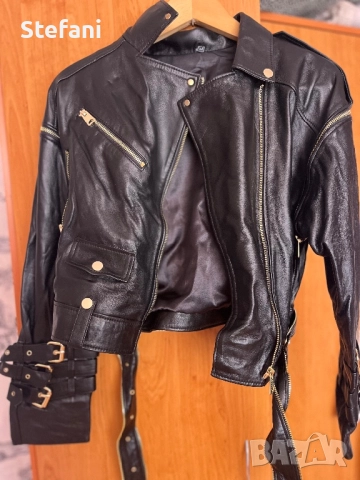 Дамско кожено яке, снимка 4 - Якета - 51643196