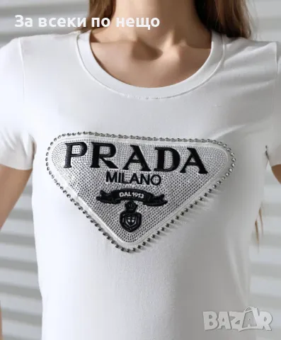 Prada Дамска Тениска👚Дамска Блуза С Къс Ръкав Прада - Налични Различни Цветове, снимка 4 - Тениски - 48932453