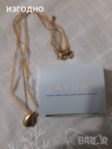 25€ КОЛИЕ И ОБИЦИ AVON, снимка 2 - Бижутерийни комплекти - 53603253