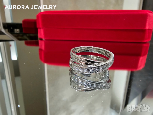 CARTIER Etincelle de Cartier White Gold Diamonds Дамски Пръстен, снимка 3 - Пръстени - 52854774