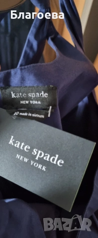 рокля Kate Spade тъмно синя, снимка 5 - Рокли - 53757250