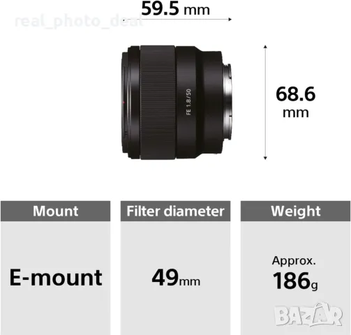 обектив Sony FE 50mm f/1.8 - чисто нов, 2г. гаранция, снимка 2 - Обективи и филтри - 48406962