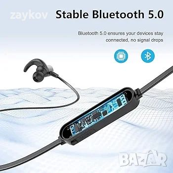 Bluetooth слушалки UXD, надградени безжични слушалки с микрофон CVC8.0, снимка 4 - Bluetooth слушалки - 46191844