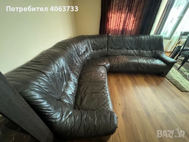 Ъглов диван естествена кожа , снимка 4 - Дивани и мека мебел - 45247884