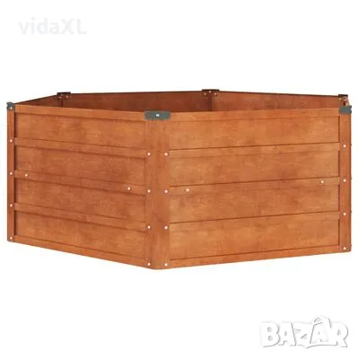 vidaXL Градинска повдигната леха ръждив 129x129x45см кортенова стомана（SKU:151946）, снимка 4 - Други - 48665168