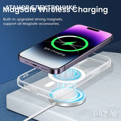 Прозрачен MagSafe Pro калъф- iPhone 15 Pro Max - Transparent, снимка 3 - Apple iPhone - 47779046