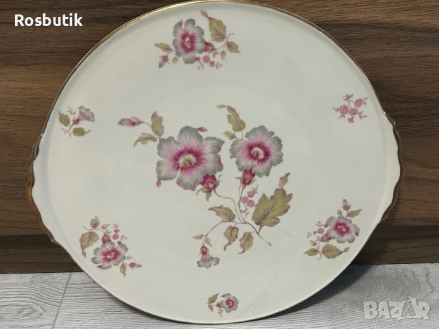 Антикварно голямо порцеланово плато , снимка 2 - Прибори за хранене, готвене и сервиране - 53412415