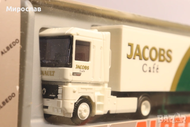 ALBEDO H0 1/87 JACOBS RENAULT MAGNUM КАМИОН ТИР МОДЕЛ, снимка 3 - Колекции - 53400740