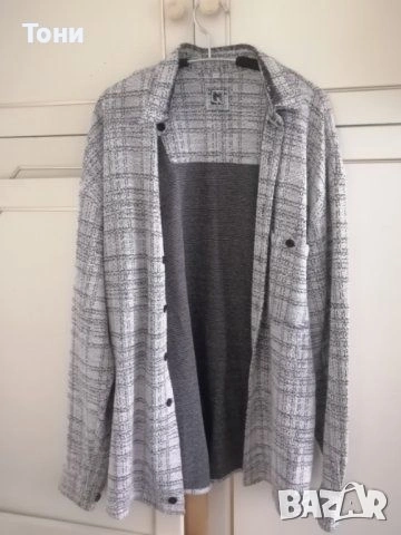 Нова Мъжка Риза Каре с Яка L