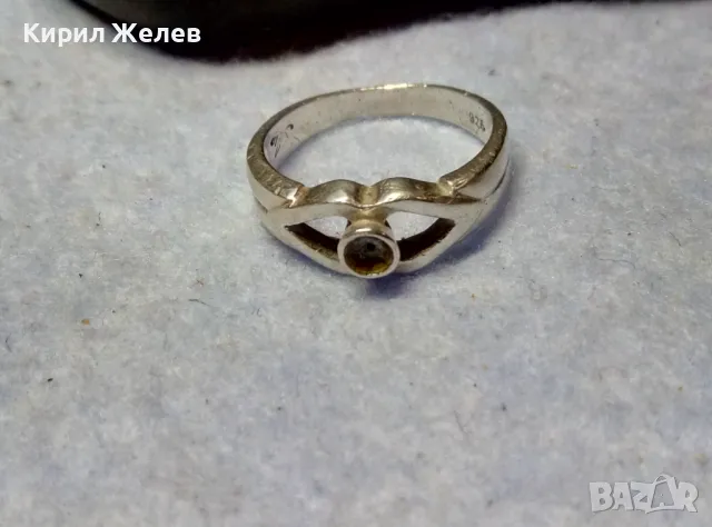 СТАР АНГЛИЙСКИ СРЕБЪРЕН ПРЪСТЕН СРЕБРО 925 с ГНЕЗДО За ВГРАЖДАНЕ на СКЪПОЦЕНЕН КАМЪК 47545, снимка 11 - Пръстени - 49704297