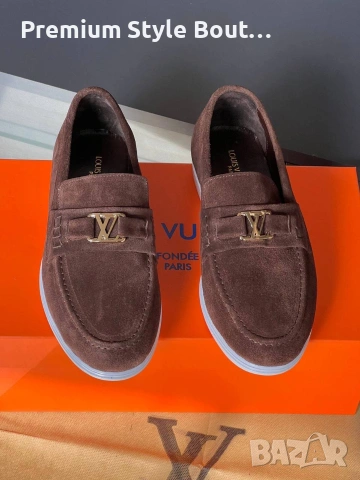 мокасини Louis Vuitton  Премиум качество С оригинална кутия и торбичка за прах, снимка 3 - Мокасини - 53633773